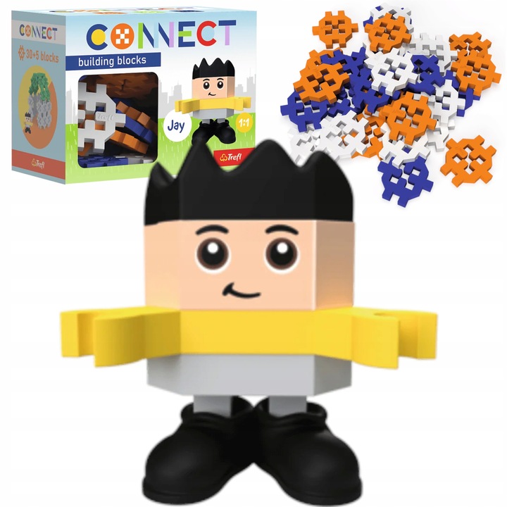 Конструктор Trefl, Connect, Pocket Girl: Kim, 35 части, многоцветен, 4 години+