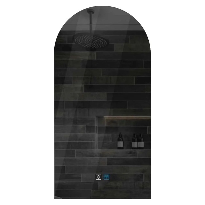 Oglinda LED 50 cm, LED Neutru 4000K, Functie Dezaburire, Butoane Touch, Reyze Gama Ambient Model 1 Semiovala 2