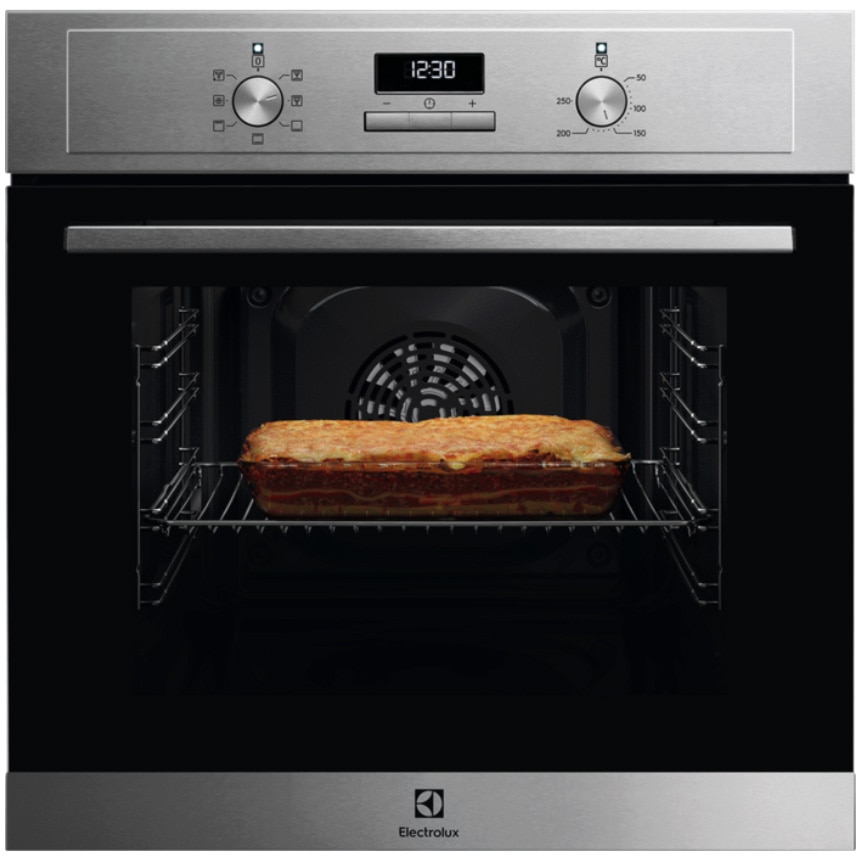 Cuptor incorporabil Electrolux EOH3H40BX, Electric, 65 l, Grill, Timer cu display electronic, Clasa A, Inox antiamprenta
