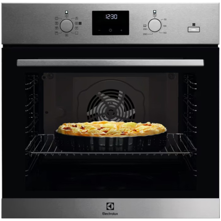Electrolux EOD3F50TX beépíthető sütő, Elektromos, 72l, Katalitikus öntisztítás, SteamBake, Időzítő elektronikus kijelzővel, Grill, A energiaosztály, Ujjlenyomatmentes rozsdamentes acél
