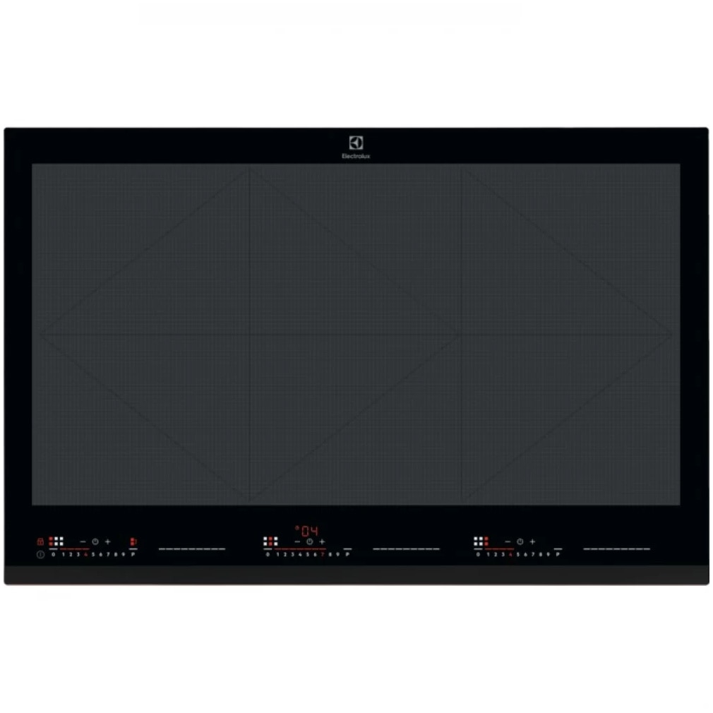 Plita incorporabila Electrolux EIV87671, Inductie, 5 zone de gatit, Booster, Conectivitate hota, Timer electronic, Blocare de siguranta pentru copii, 78 cm, Negru