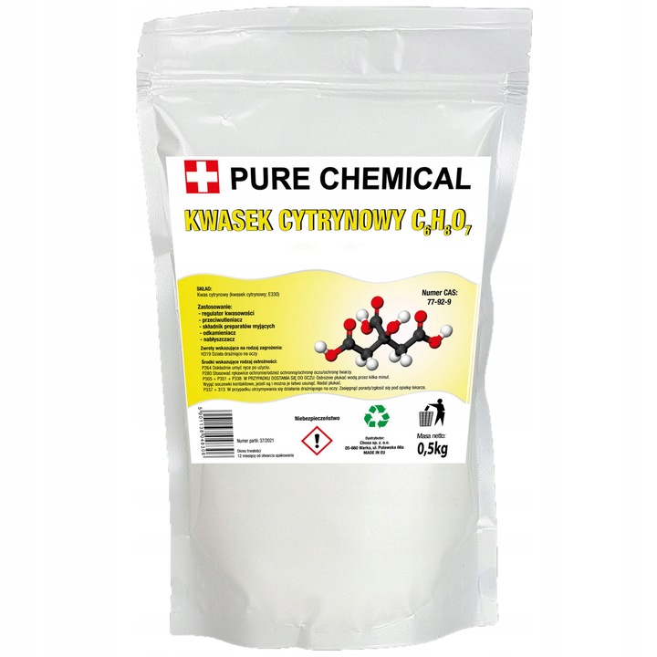 Лимонена киселина, E330, 0.5Kg, 500G
