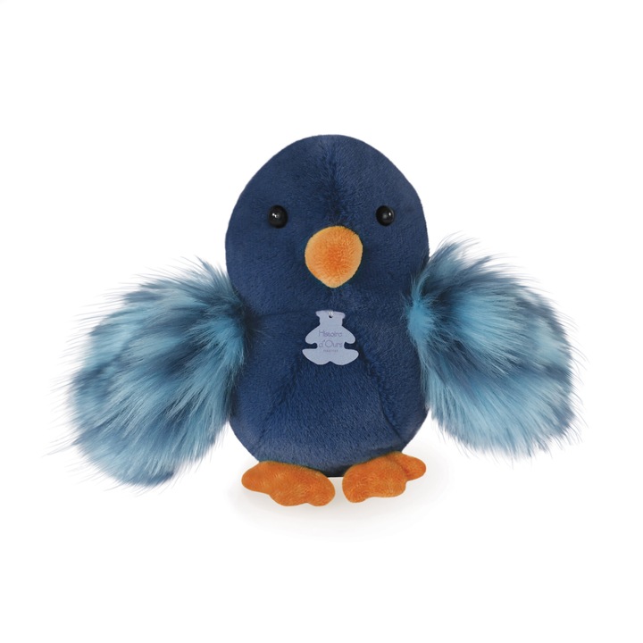 Jucarie moale din plus - pui, 15 cm, albastru