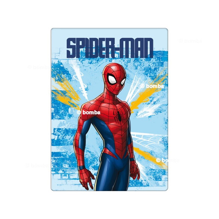 Patura fleece Spiderman Ligh, 100x140 cm Albastru 100 x 140