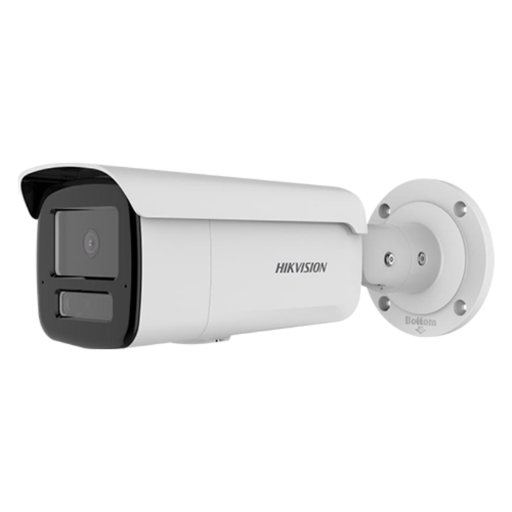 Hikvision IP kamera 4MP, AcuSense, PoE, IR 60m, fehér fény 60m, IK10, 4mm objektív - DS-2CD2T43G2-2LI-4mm