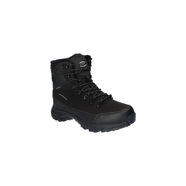 Ghete de Iarna Pentru Barbati, American Club, Hl14824, Material Softshell, Impermeabile de Membrana Tripletex, Izolati cu fleece, Siret, Negru