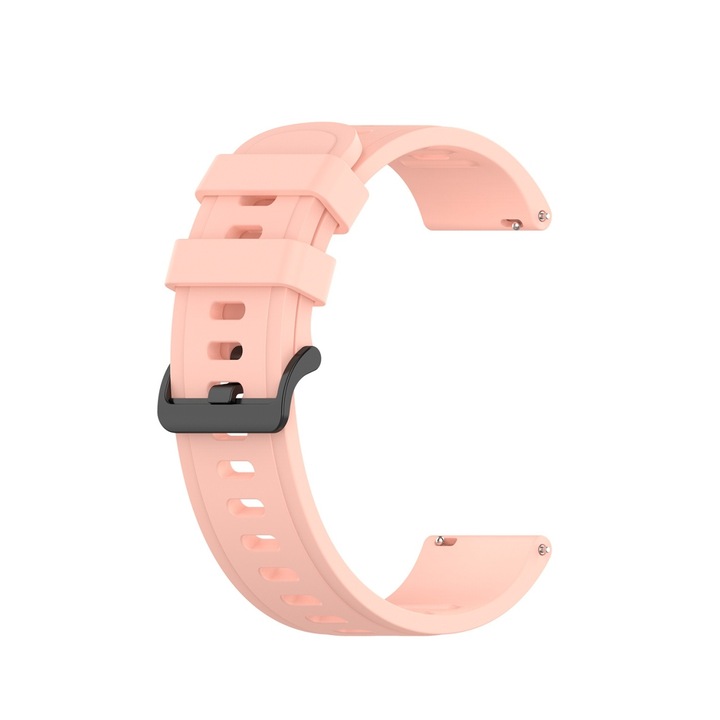 Curea silicon compatibil Garmin Venu SQ, latime curea 20mm, roz, eR D L