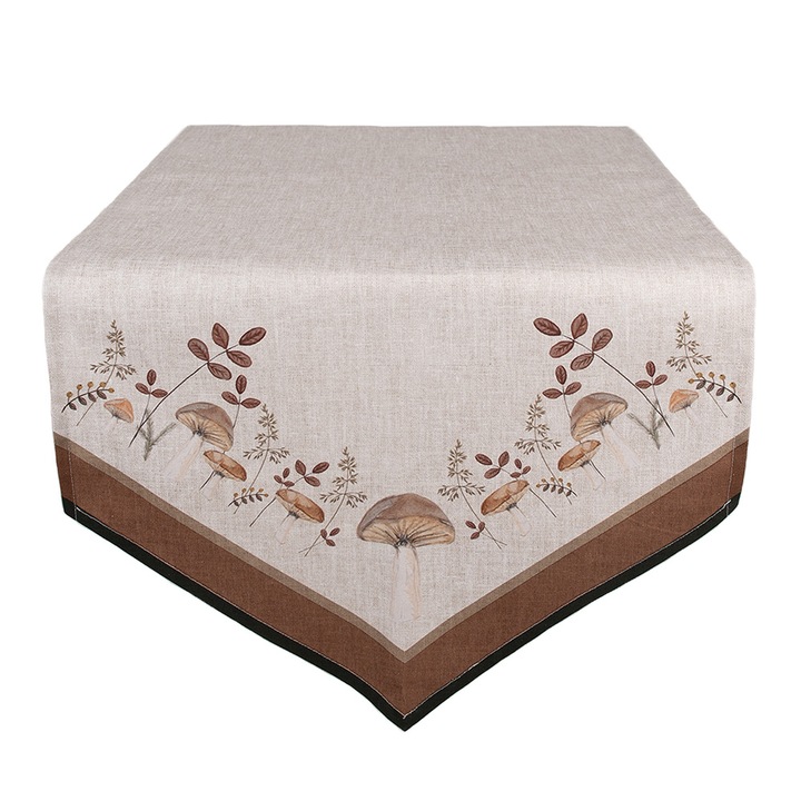 Ciupercute pamut bézs barna asztali futómű PK 50x160 cm