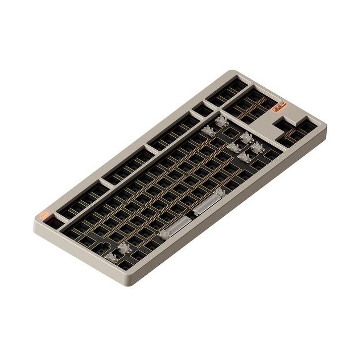Механична клавиатура Nuphy Gem80 QMK/VIA, безжична, кабел, Bluetooth, 2.4 Ghz, RGB, Hot-Swap функция - Cosmic Mocha Barebone
