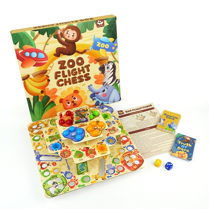 WISCHOEN 3D repülő sakk, állatos vidámpark, interaktív tanulási játékok, családi utazási játékok