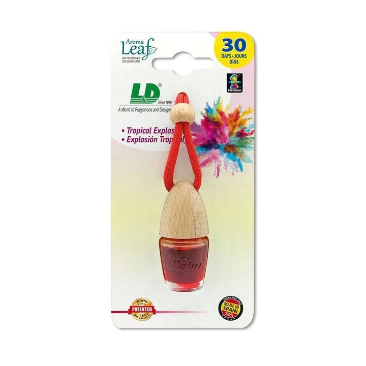 Odorizant auto Aroma Leaf Little Bottle esenta concentrata pe baza de ulei de 6 ml aroma Tropical Explosion