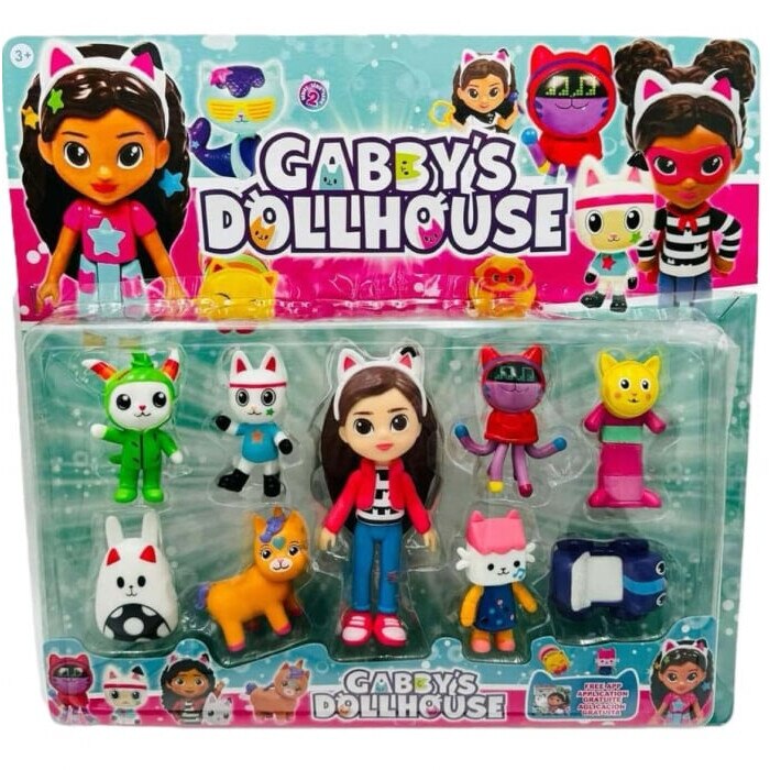 Gabby出品　まとめて Gabby's Dollhouse: The Movie, Cat-venture Crew Pack, 11-Piece Toy