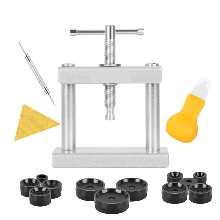 Комплект инструменти за пресоване на часовници, MWAOWM, 12 форми, стомана, регулируеми