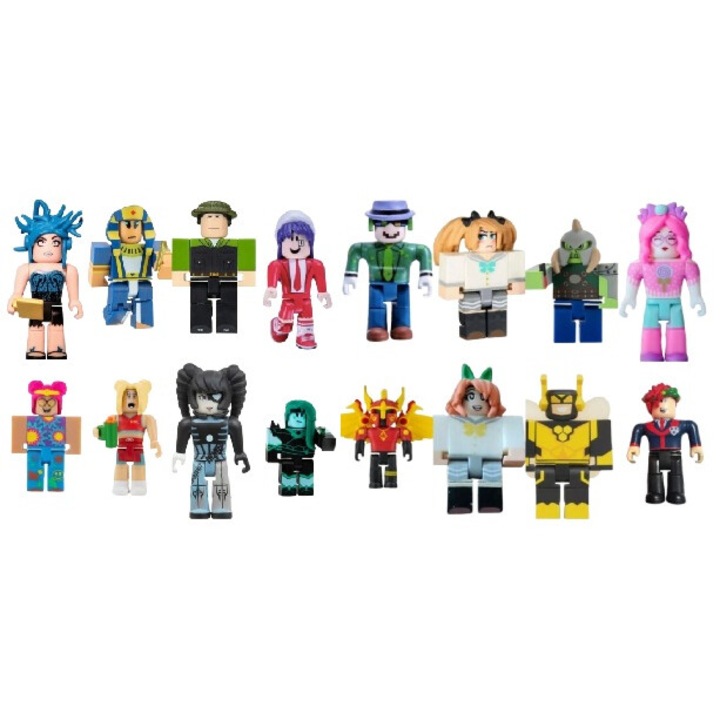 Комплект от 16 фигурки Roblox, Tnagora®, 6 см, многоцветни