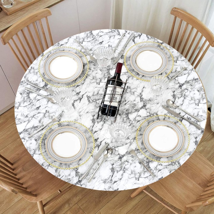 Fata de masa rotunda, Enforose, PVC, impermeabil, 95-112cm, diverse culori