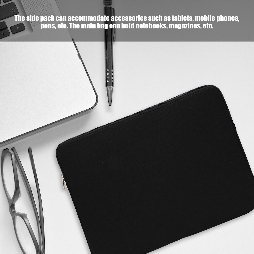 Geanta pentru laptop 15.6 inch, Peysaitr, material T Cloth + spuma de memorie, neagra, ultra subtire