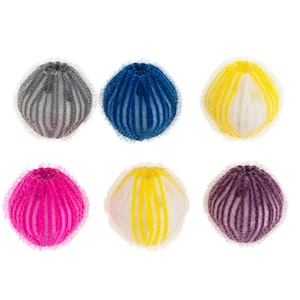 Set 6 bile de spalare, pentru indepartarea parului si a scamelor, 3,1 cm, multicolor, 10x6x3 cm