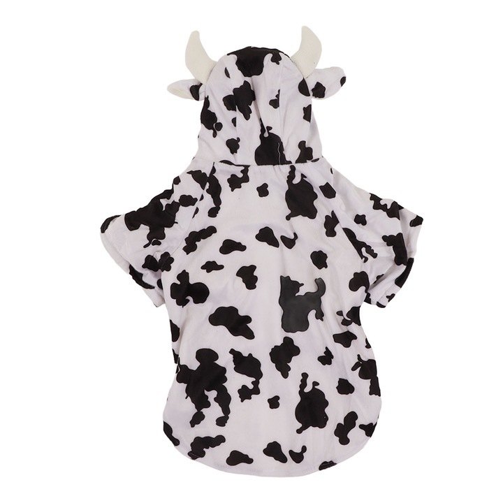 Haine pentru caini, BGHYHYHI, model cu imprimeu vaca alb-negru, confortabile, 3XL