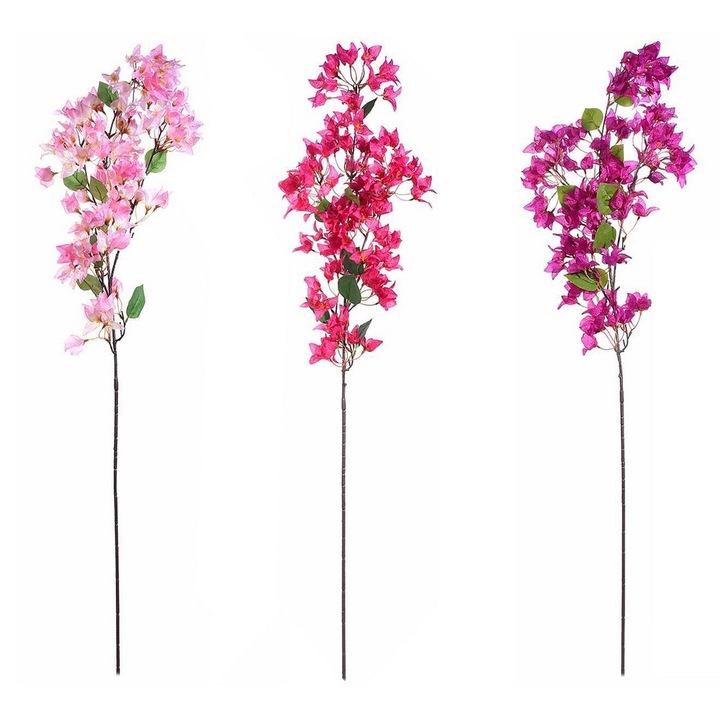 3 többszínű művirág készlet, 116 cm