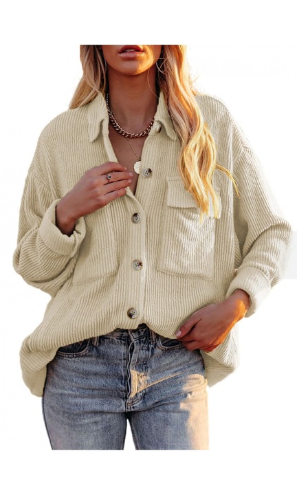 Bezs szinu noi hosszu ujju bo ing, Bézs