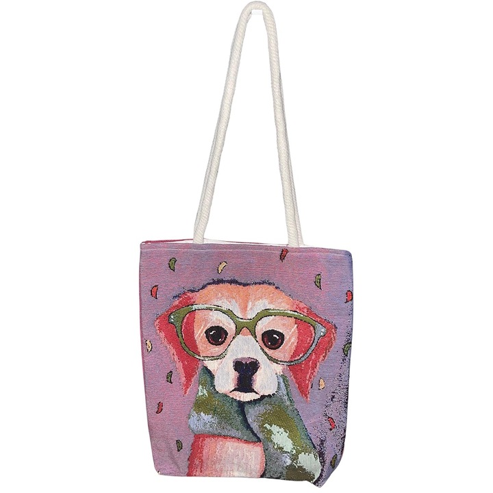 Színes és Aranyos Kutyás Gobelin Válltáska