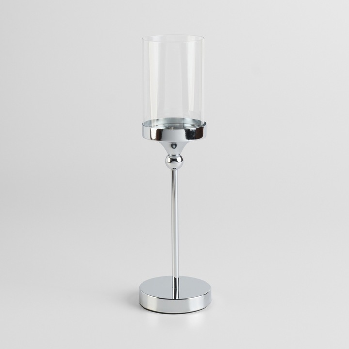 Suport lumanare concept, argintiu, Sfesnic, 129 cm, 129 cm