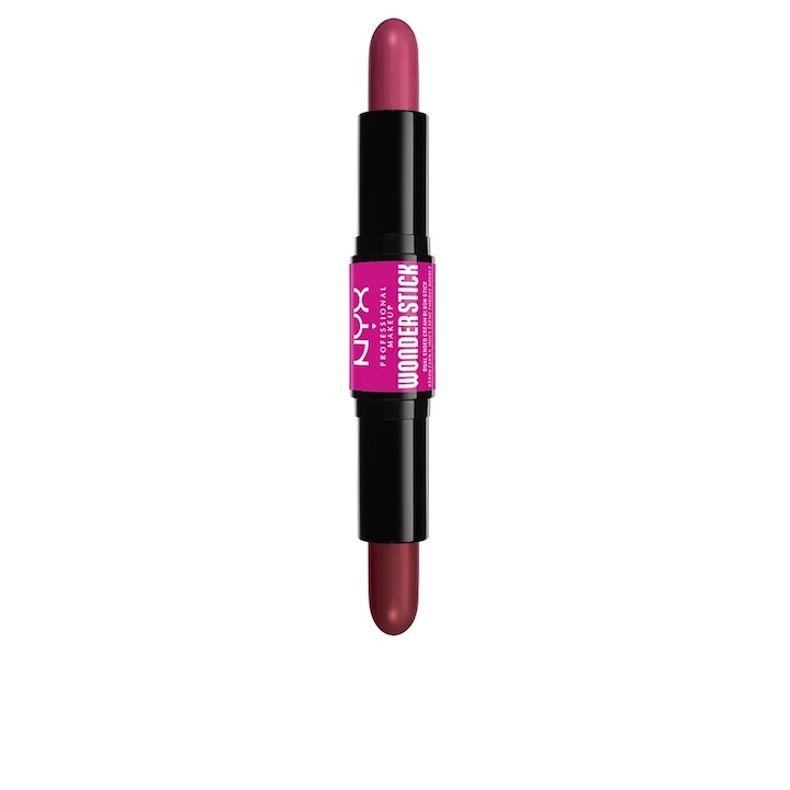 Stick iluminator și fard de obraz, NYX Professional Makeup Wonder Stick Blush, magenta și ginger, 4 g