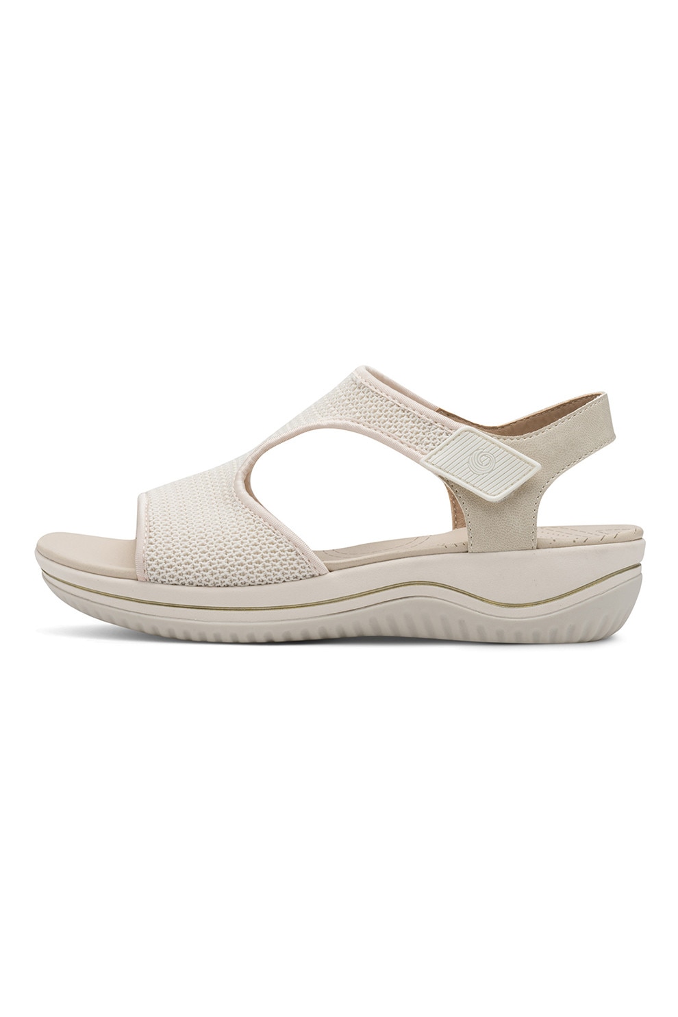 Tamaris Comfort, Sandale wedge cu velcro, Bej, 39