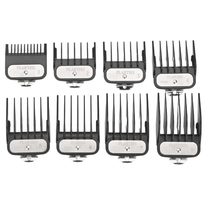 Set inaltatoare Premium Plarths compatibile Plarths, Wahl, Wmark, Kiepe, Vgr, 3/6/10/13/16/19/22/25mm, 8 bucati, negre