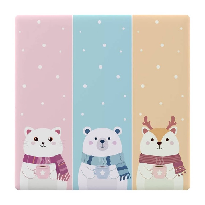 Protectie decorativa tip capac Sonoff Cartoon compatibila cu intrerupatorul smart TX T5 3C, Plastic, Multicolor