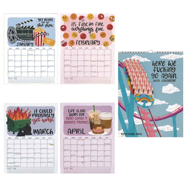 Calendar de perete 2025, Enforose, multicolor, 21.4x28cm, cadou amuzant