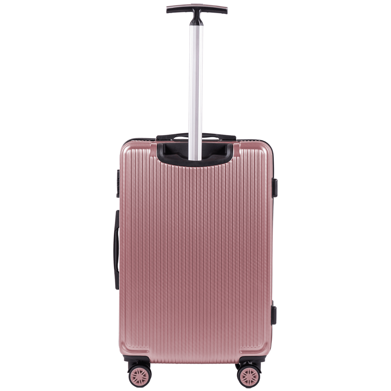 Troler Roz Troler Wings, policarbonat, 4 roti, 67x42x26cm, roz - eMAG.ro