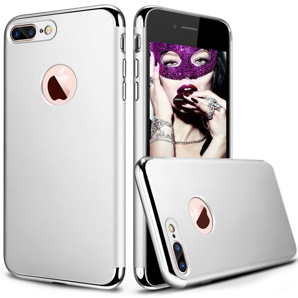 Husa telefon Iphone 7 ofera protectie 3in1 Ultrasubtire - Silver Matte