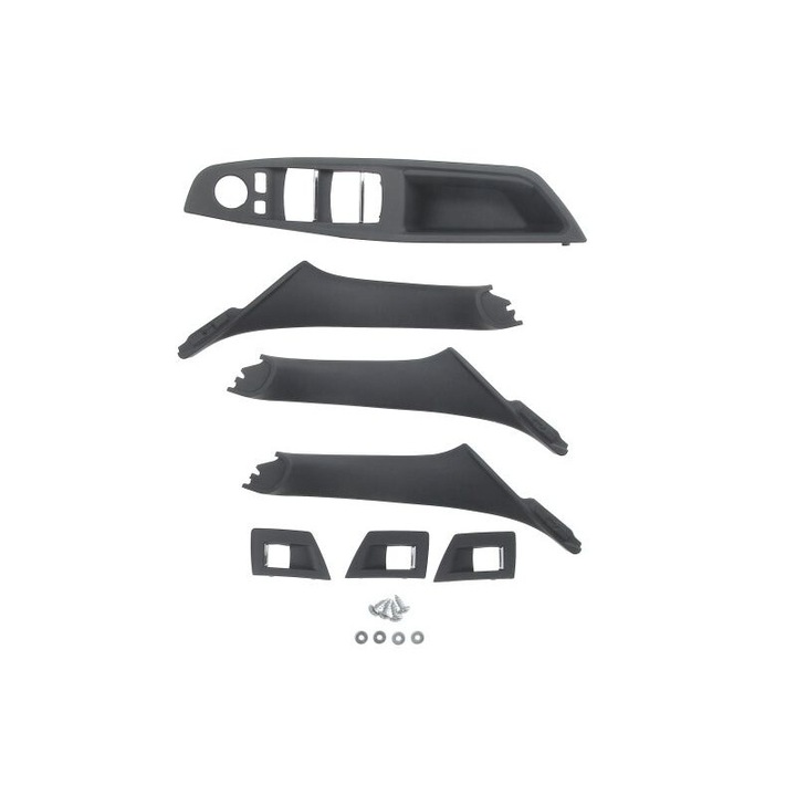 Пълен комплект вътрешни дръжки, съвместими с BMW 5 Series F10 F11 2010-2017, черни