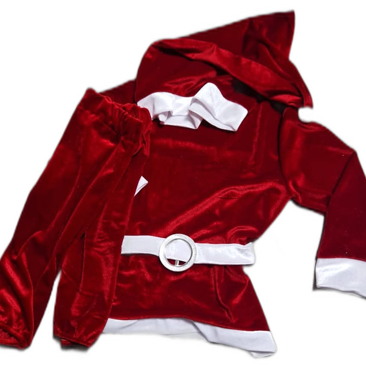 Set Compleu copii cu 3 piese, MCF, Mos Craciun, 3, rosu, Rosu