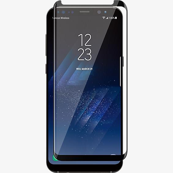 Folie sticla, Samsung Galaxy S8+, ecran complet, Case-Friendly, Negru