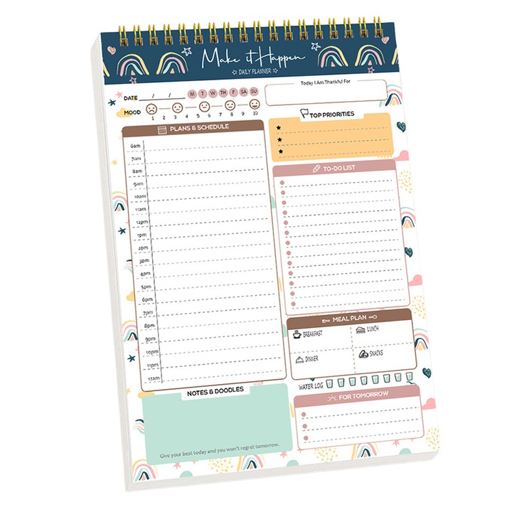 Agenda zilnica Enforose, 52 foi, tema celestiala, diverse culori, 21x14.2cm