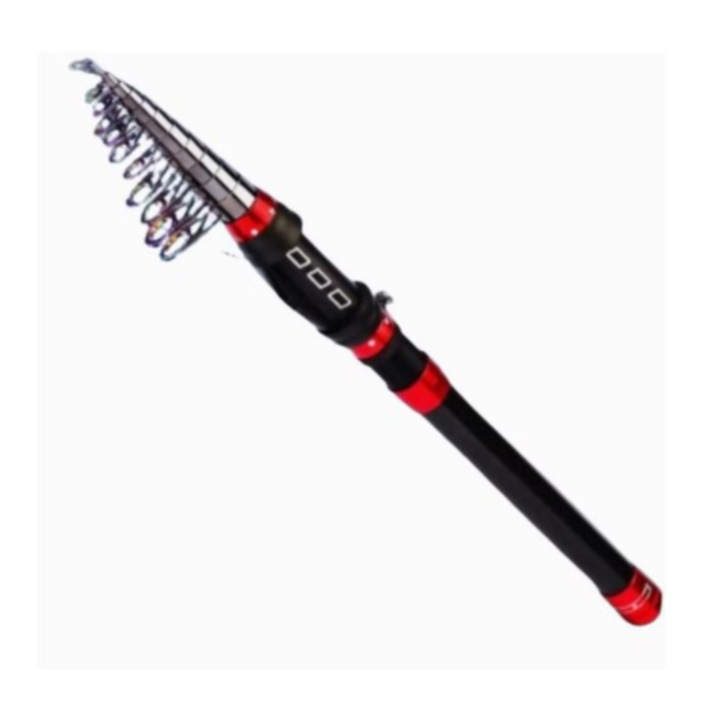 Lanseta telescopica, Adsinio, Carbon, 2.1m, Lungime retractata 41cm, 155g, Inele din carbura de siliciu, SiC, Baza din aliaj, Inel antiexplozie, 7 elementi, Husa de catifea