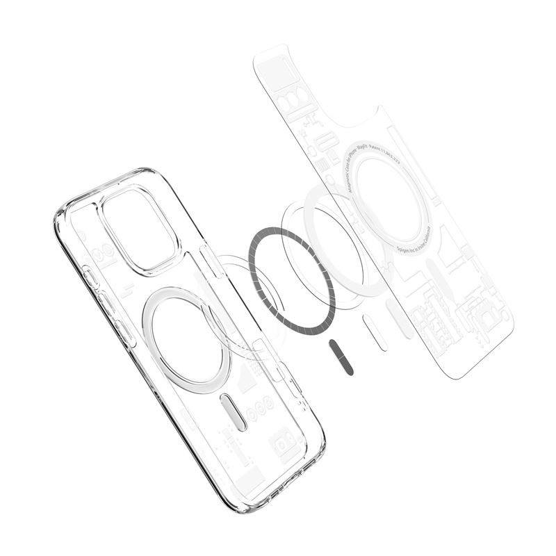 Husa MagSafe pentru Apple iPhone 16 Pro Max, Spigen, Cyrill Ultra Hybrid, Transparenta ACS08726