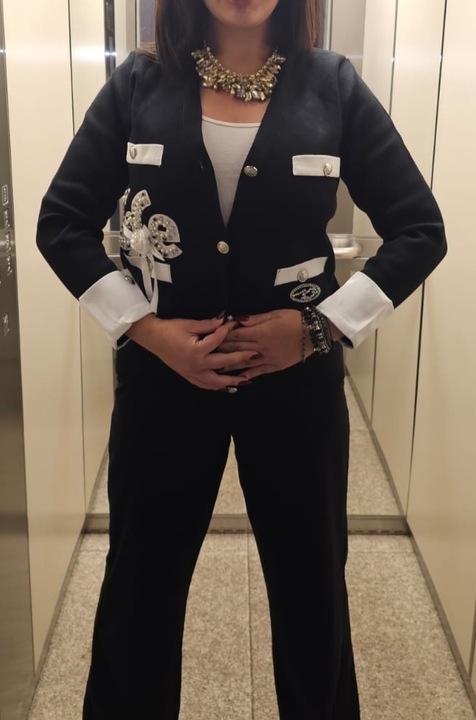 Сако Karla с маншети, черно, вискоза, One Size