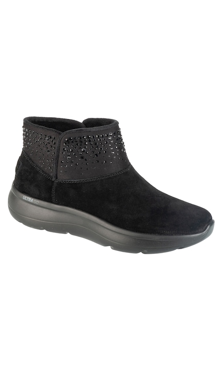 Ghete de iarna dama, Skechers On-The-GO Encore - Winter Gleam 144849, Negru