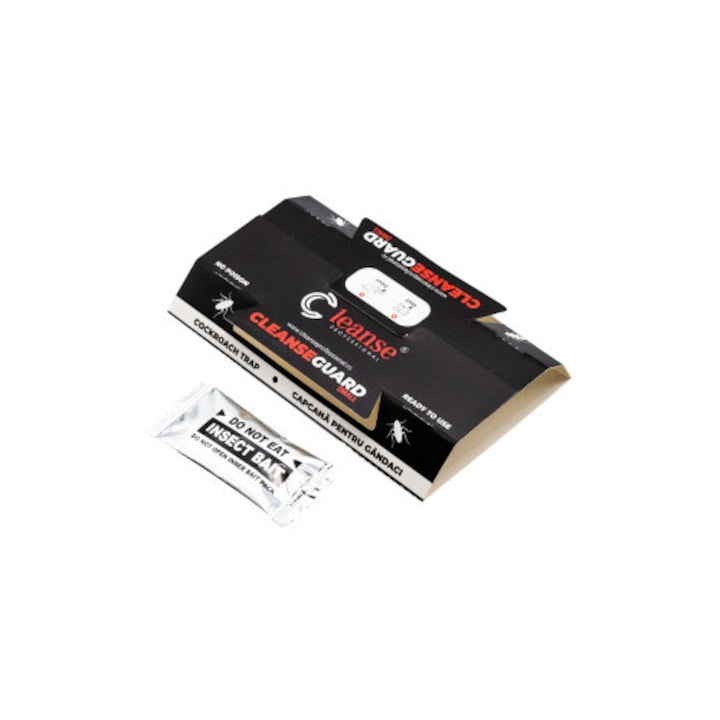 10 BUCATI x Capcana adeziva CleanseGuard SMALL cu atractant pentru gandaci