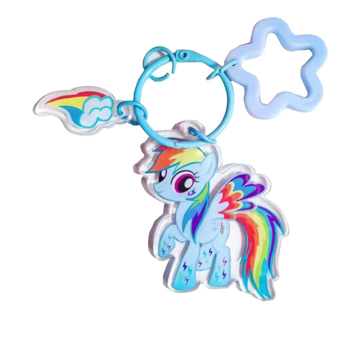 Póni kulcstartó, 5cm, többszínű, My Little Pony