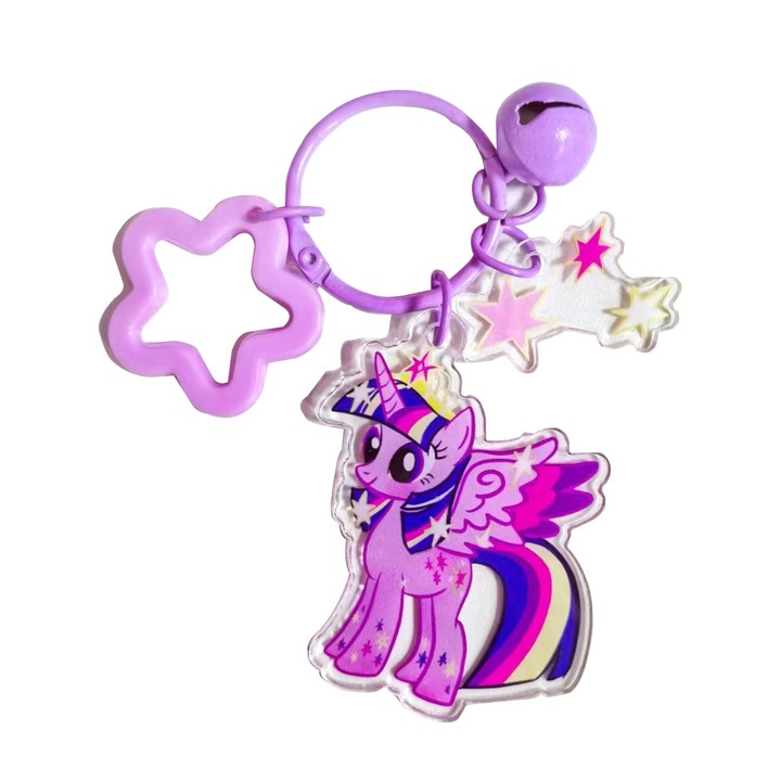 My Little Pony kulcstartó, Twilight Sparkle, 5cm, műanyag, többszínű