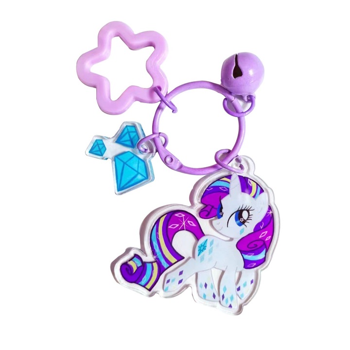 Ritkaság kulcstartó, aranyos póni, 5cm, My Little Pony: A barátság varázslat