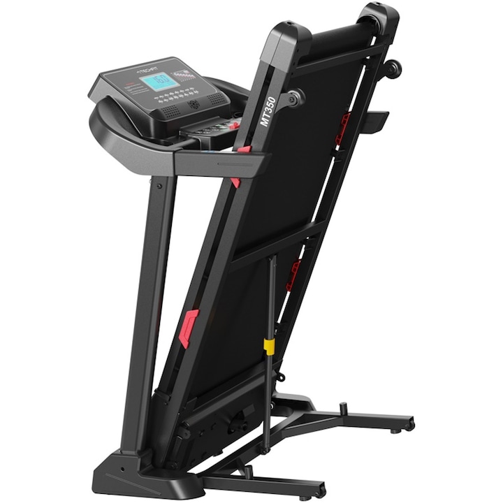 Banda alergare MT350N TECHFIT,filtru EMC, inclinare electrica 15 nivele , sistem atenuare socuri si pliere hydraulic, viteza maxima 16 hm/h, motor in sarcina maxima 3 CP/ constant 2 CP, suprafata alergare 120x 42 cm, 16 programe