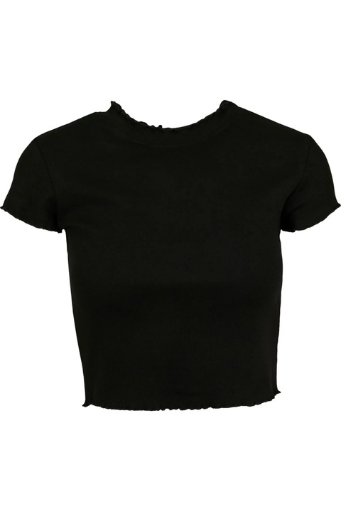Crop Top Urban Classics női, fekete/fehér, Fekete