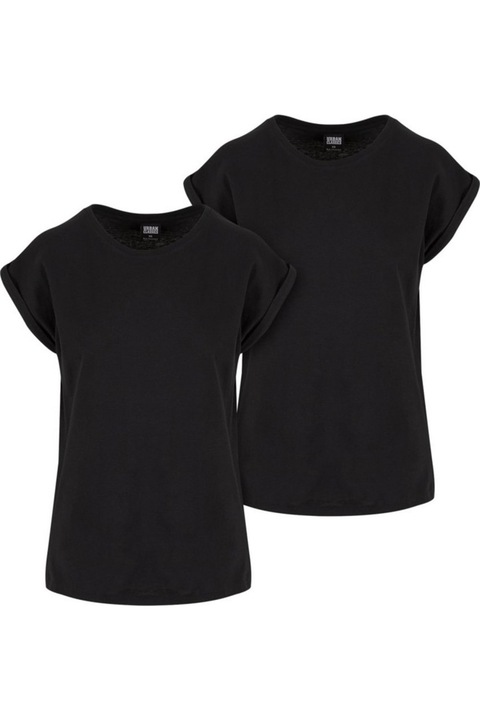 Női Urban Classics előre csomagolt póló, fekete 2XL INTL