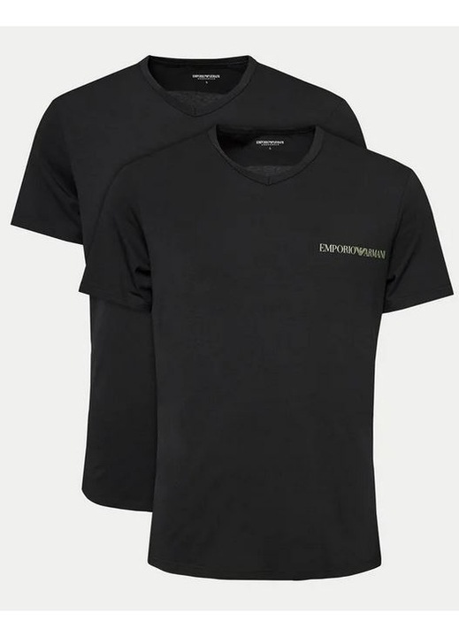 Комплект от 2 тениски EA7 Emporio Armani 111849 4F717 23820, памук, черни, S INTL