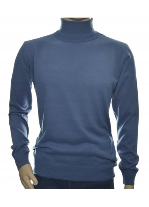 Férfi pulóver 309, kasmír, kék farmer